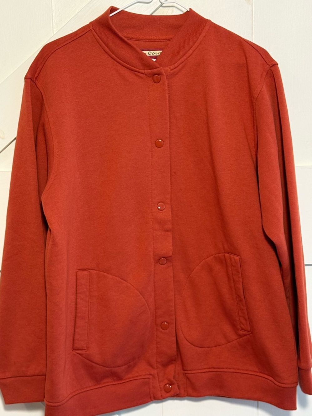 Tudor Court Rust Button Front Jacket Size L Pockets - Picture 2 of 11